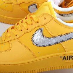 Nike Air Force 1 Low 07 Off-White ‘Sølvgult’ Sko DD1876-700