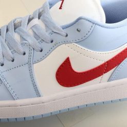 Nike Air Jordan 1 Low ‘Blå Grå Hvit Rød’ Sko DC0774-164