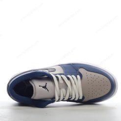 Nike Air Jordan 1 Low ‘Blå Grå Hvit’ Sko 553558-412