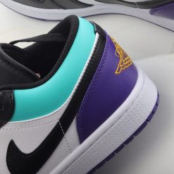 Nike Air Jordan 1 Low ‘Hvit Lilla Svart’ Sko 553558-154