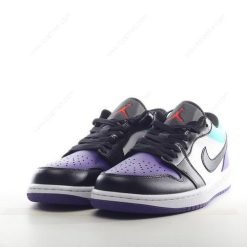 Nike Air Jordan 1 Low ‘Hvit Lilla Svart’ Sko 553558-154