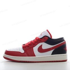 Nike Air Jordan 1 Low ‘Hvit Svart Rød’ Sko 553558-163