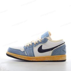 Nike Air Jordan 1 Low SE ‘Svart Hvit Blå’ Sko FN7670-493