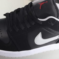 Nike Air Jordan 1 Low ‘Svart Rød Grå Hvit’ Sko 553558-032