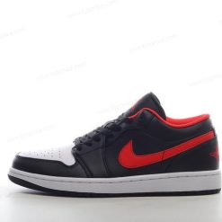 Nike Air Jordan 1 Low ‘Svart Rød Hvit’ Sko 553558-063