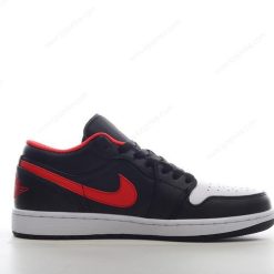 Nike Air Jordan 1 Low ‘Svart Rød Hvit’ Sko 553558-063