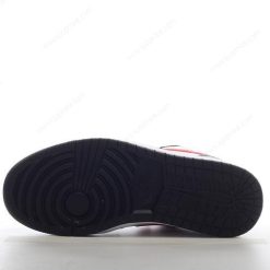 Nike Air Jordan 1 Low ‘Svart Rød Hvit’ Sko 554724-075
