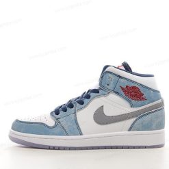 Nike Air Jordan 1 Mid ‘Blå Rød Grå’ Sko DN3706-401