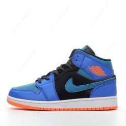 Nike Air Jordan 1 Mid ‘Blå Svart’ Sko 554725-440