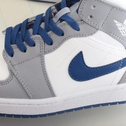 Nike Air Jordan 1 Mid ‘Grått Hvitt Blått’ Sko DQ8423-014