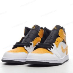 Nike Air Jordan 1 Mid ‘Gull Svart Hvit’ Sko 554724-170