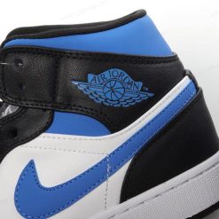 Nike Air Jordan 1 Mid ‘Hvit Blå Svart’ Sko 554725-140