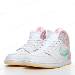 Nike Air Jordan 1 Mid ‘Hvit Grønn Rosa’ Sko DD1666-100