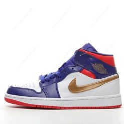 Nike Air Jordan 1 Mid ‘Hvit Oransje Blå’ Sko 554725-131