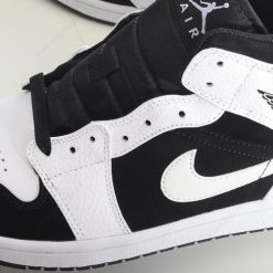 Nike Air Jordan 1 Mid ‘Hvit Svart’ Sko 554725-113