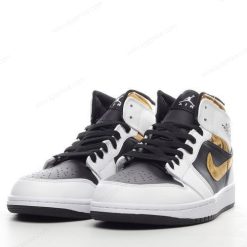 Nike Air Jordan 1 Mid ‘Hvit Svart’ Sko 554725-190