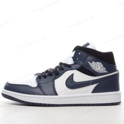 Nike Air Jordan 1 Mid ‘Navy Svart’ Sko 554724-411