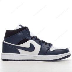 Nike Air Jordan 1 Mid ‘Navy Svart’ Sko 554724-411