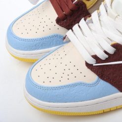 Nike Air Jordan 1 Mid SE ‘Brun Blå Gul’ Sko CU2803-200