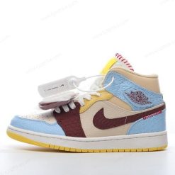 Nike Air Jordan 1 Mid SE ‘Brun Blå Gul’ Sko CU2803-200