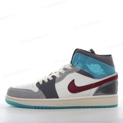 Nike Air Jordan 1 Mid SE ‘Grå Blå Rød’ Sko FB1870-161