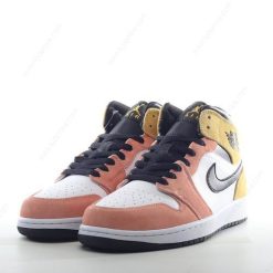 Nike Air Jordan 1 Mid SE ‘Hvit Svart Gul’ Sko DX4365-800