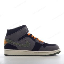 Nike Air Jordan 1 Mid SE ‘Svart Oransje Grønn Hvit’ Sko FD6817-003