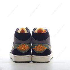 Nike Air Jordan 1 Mid SE ‘Svart Oransje Grønn Hvit’ Sko FD6817-003