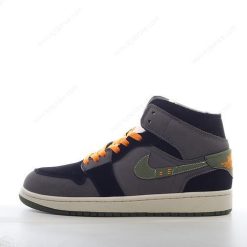 Nike Air Jordan 1 Mid SE ‘Svart Oransje Grønn Hvit’ Sko FD6817-003