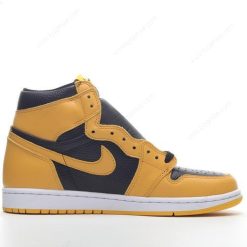 Nike Air Jordan 1 Retro High OG ‘Svart Hvit Gul’ Sko AQ2664-701