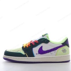 Nike Air Jordan 1 Retro Low OG ‘Grønn Lilla Hvit’ Sko FD9665-351