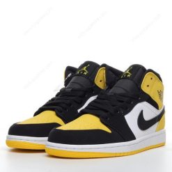 Nike Air Jordan 1 Retro Mid ‘Black White Yeelow’ Sko 554725-035