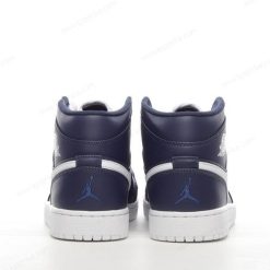 Nike Air Jordan 1 Retro Mid ‘Mørk Blå Hvit’ Sko 554724-402