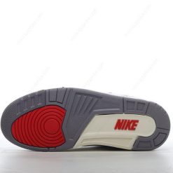 Nike Air Jordan 3 Retro ‘Hvit Grå Rød’ Sko 136064-102