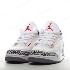 Nike Air Jordan 3 Retro ‘Hvit Grå Rød’ Sko 136064-102