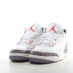 Nike Air Jordan 3 Retro ‘Hvit Grå Rød’ Sko 136064-105