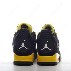 Nike Air Jordan 4 Retro ‘Svart Gul’ Sko 308497-008