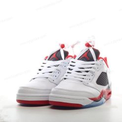 Nike Air Jordan 5 Retro ‘Hvit Svart Rød’ Sko 819171-101
