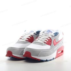 Nike Air Max 90 ‘Grå Hvit Rød’ Sko DQ8235-001