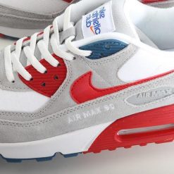 Nike Air Max 90 ‘Grå Hvit Rød’ Sko DQ8235-001