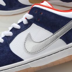 Nike SB Dunk Low ‘Sølv Navy Rød’ Sko 839685-416